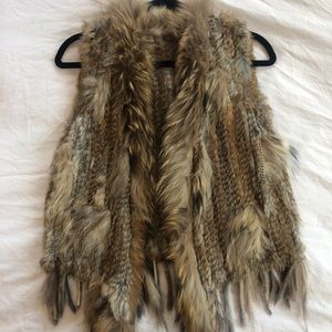 100% rabbit fur vest (authentic)